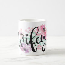 Taza de Wifey que casa a la novia nupcial de la