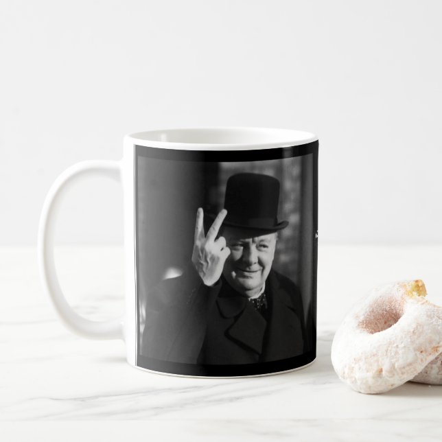 Café Taza de Winston Churchill - cita 18 (Con donut)