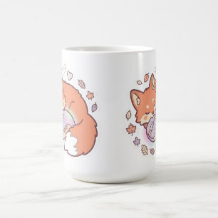 Café Taza de zorro jugando a videojuegos durmiendo Kawa