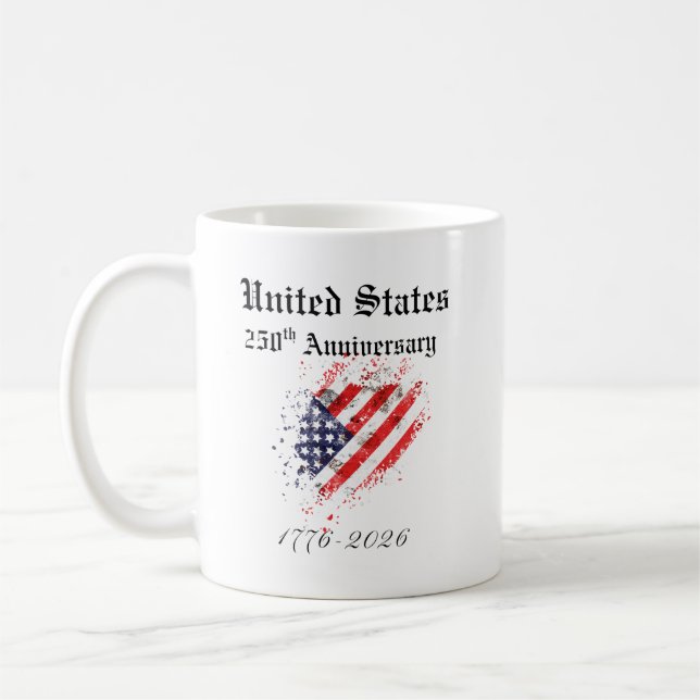 Café Taza del 250 aniversario de EE. UU. (Izquierda)