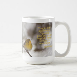 Café Taza del 62:8 del salmo de la curruca del pino