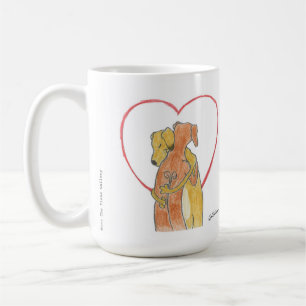 Café Taza del abrazo de Rhodesian Ridgeback