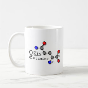 Café Taza del aminoácido de la glutamina
