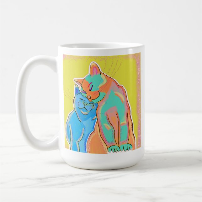 Café Taza del amor de los gatitos (Izquierda)