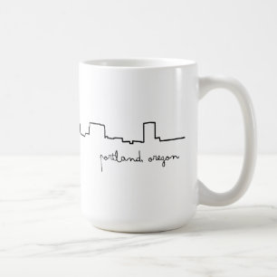 Café Taza del amor del paisaje urbano de Portland,