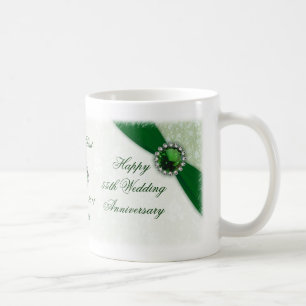 Café Taza del aniversario de boda del damasco 55.o
