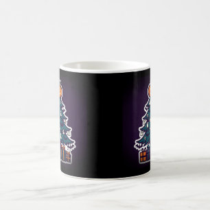 Café Taza del árbol de Navidad embrujado