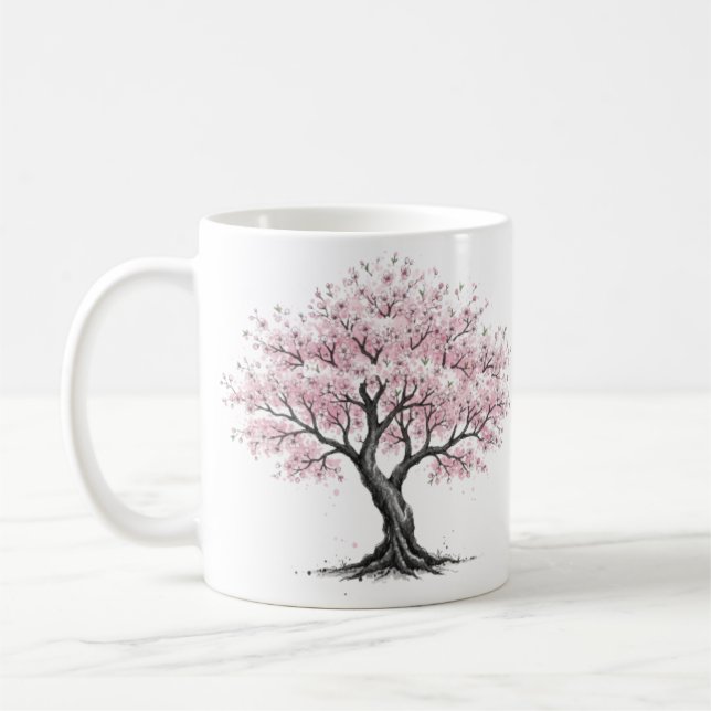 Café Taza del árbol de Sakura (Izquierda)