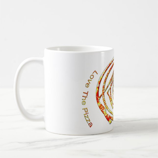 Café taza del arte de la pizza (Izquierda)