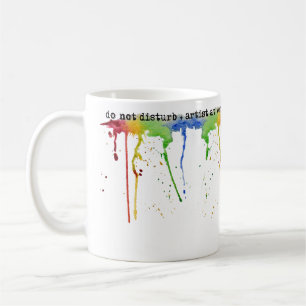 Café Taza del *Artist* del arco iris de la acuarela