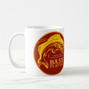 Café Taza del bajista del músico de Fishin