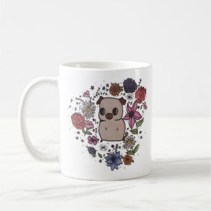 Café Taza del barro amasado de la flor