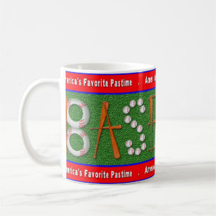 Café Taza del béisbol - el pasatiempo preferido de