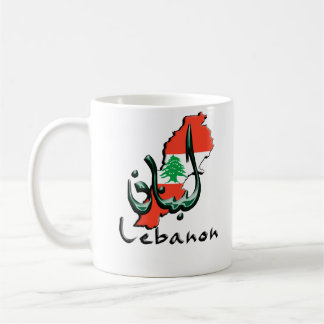Café Taza del bilingüe de Líbano 3D