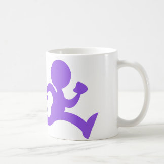 Café Taza del blanco del logotipo del funcionamiento de