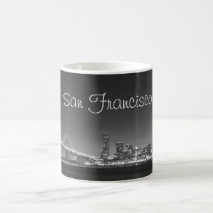 Café Taza del blanco del negro del horizonte de San