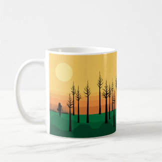Café Taza del bosque de la puesta del sol de Nirrin
