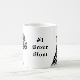 Café Taza del boxeador de la mamá del boxeador #1