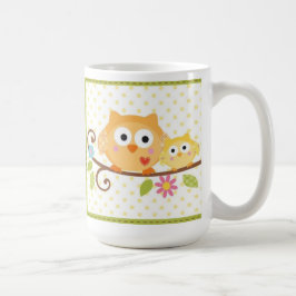 Café Taza del búho del árbol de Happi