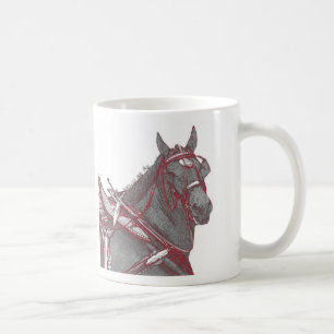 Café Taza del caballo de Percheron