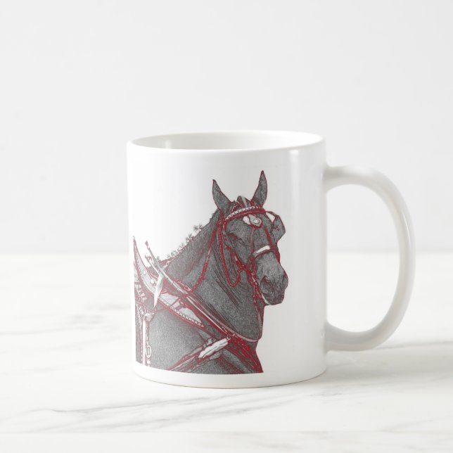 Café Taza del caballo de Percheron (Derecha)