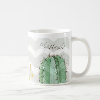 Café Taza del cactus de Hazuki con el logotipo