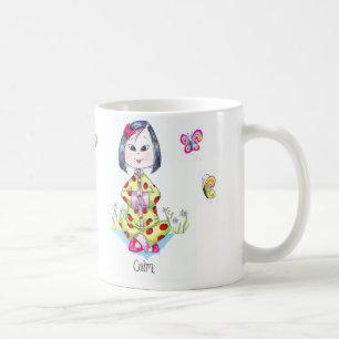 Café taza del chica de China