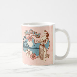 Café Taza del chica de Hula de la hawaiana