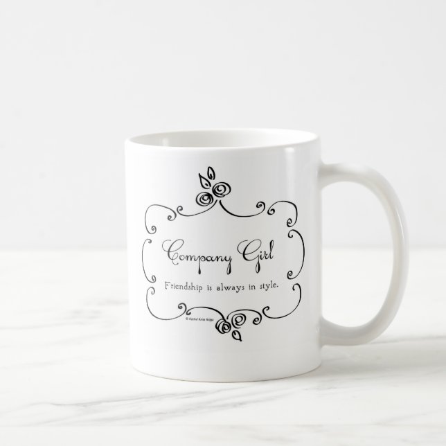 Café Taza del chica de la compañía (Derecha)