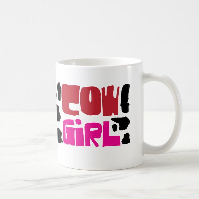 Café Taza del chica de la vaca (Derecha)