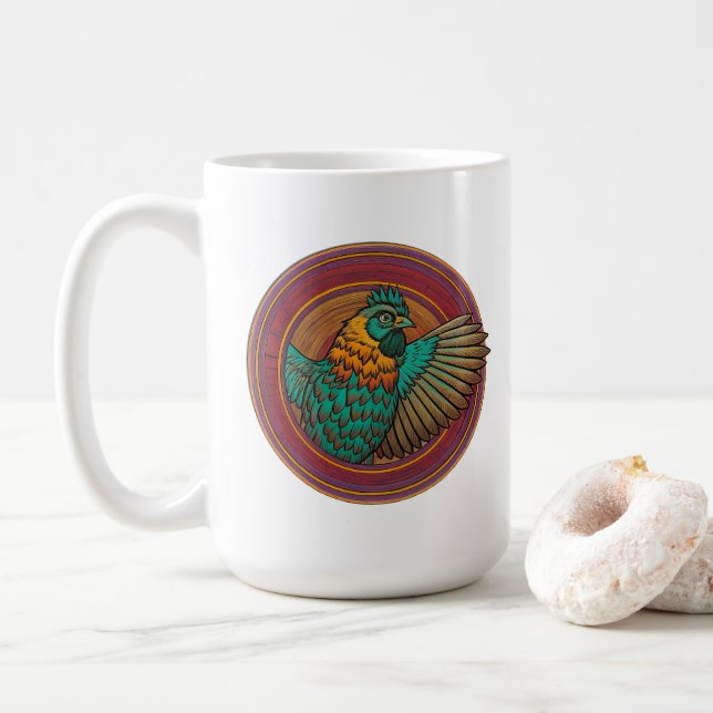 Café Taza del Círculo de Pollo (Con donut)