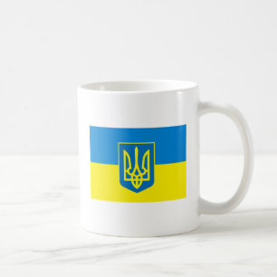 Café Taza del COA de la bandera w de Ucrania