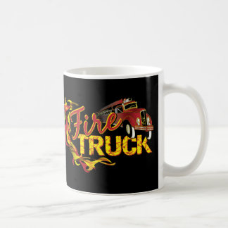 Café Taza del coche de bomberos