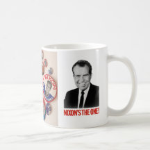 Taza del colector del botón de Richard Nixon