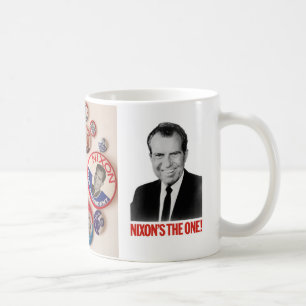 Café Taza del colector del botón de Richard Nixon