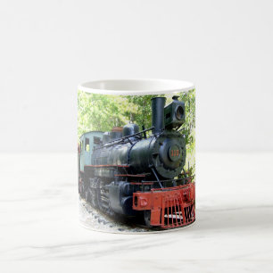 Café taza del color de la locomotora de vapor