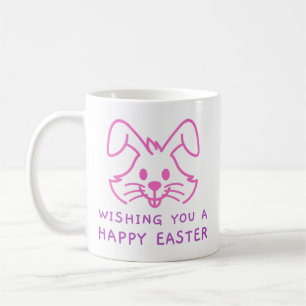 Café Taza del conejo de Pascua feliz