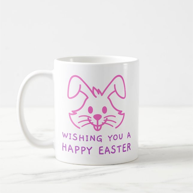 Café Taza del conejo de Pascua feliz (Izquierda)
