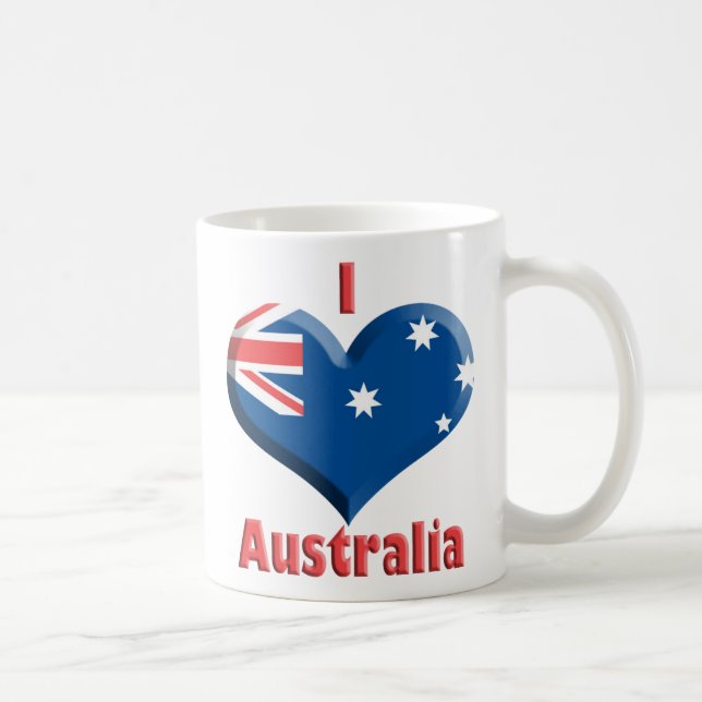 Café Taza del corazón de Australia (Derecha)