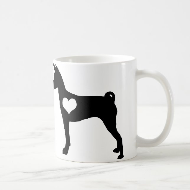 Café Taza del corazón de Basenji (Derecha)