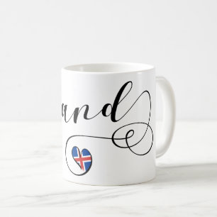 Café Taza del corazón de Islandia Ísland