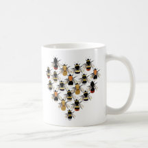 Taza del corazón de la abeja