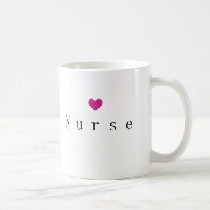 Café Taza del corazón de la enfermera