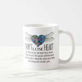 Café Taza del corazón de la libélula