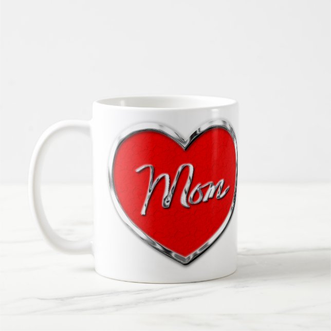 Café Taza del corazón de la mamá (Izquierda)