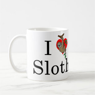 Café Taza del corazón de la pereza