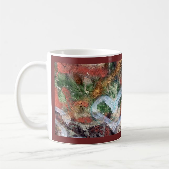 Café Taza del corazón de la pintada con la cita de (Izquierda)