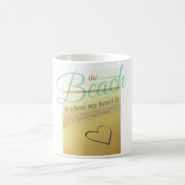 Café Taza del corazón de la playa