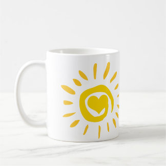 Café Taza del corazón de la sol