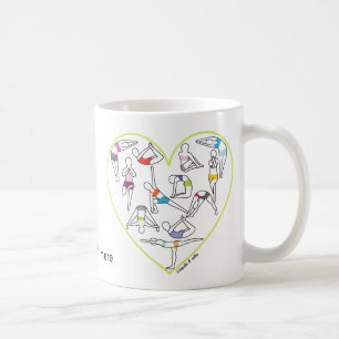 Café Taza del corazón de la yoga